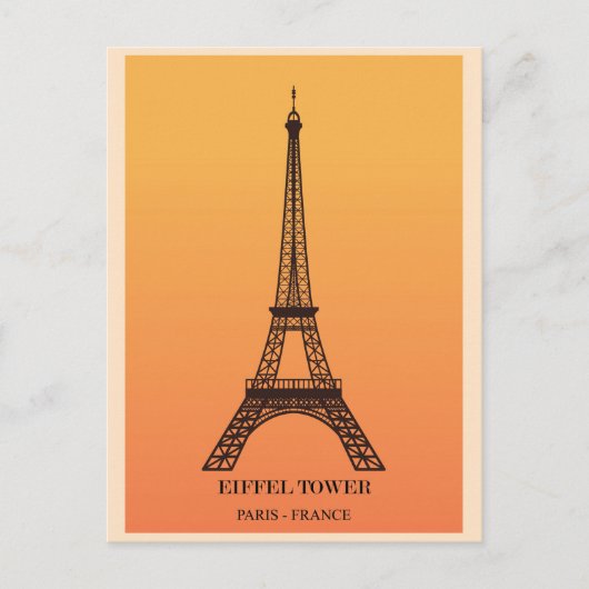Eiffel Tower Paris Frankrijk Briefkaart (Voorkant)