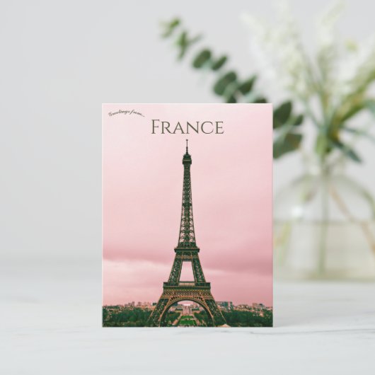 Eiffel Tower Paris Frankrijk Briefkaart (Staand voorkant)