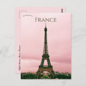 Eiffel Tower Paris Frankrijk Briefkaart (Voorkant / Achterkant)