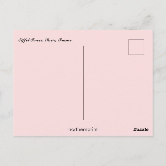 Eiffel Tower Paris Frankrijk Briefkaart (Achterkant)