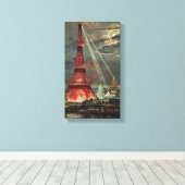  Eiffel Tower Paris Frankrijk Canvas Afdruk (Insitu (Houten vloer))