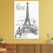 Eiffel Tower Paris Frankrijk Canvas Afdruk (Insitu (Woonkamer))