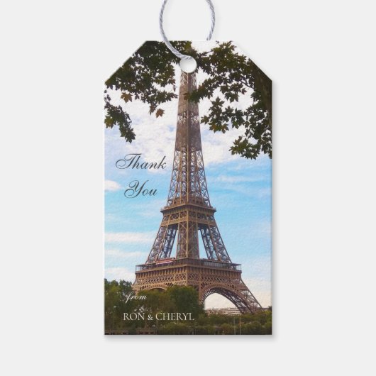 Eiffel Tower Paris Frankrijk Gift Labels Cadeaulabel (Voorkant)