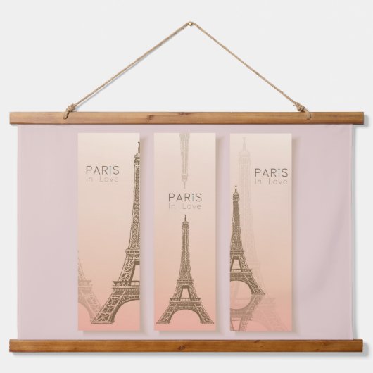 Eiffel Tower Paris Frankrijk Hangen Tapestry Hangend Wandkleed (Voorkant)