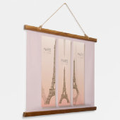 Eiffel Tower Paris Frankrijk Hangen Tapestry Hangend Wandkleed (Gebogen)