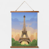 Eiffel Tower Paris Frankrijk Hangend Wandkleed (Voorkant)