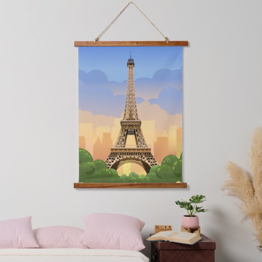 Eiffel Tower Paris Frankrijk Hangend Wandkleed (Slaapkamer)