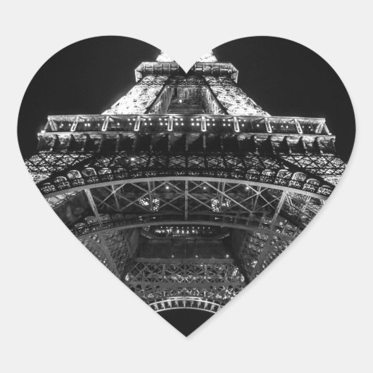 Eiffel Tower Paris Frankrijk Hart Sticker (Voorkant)