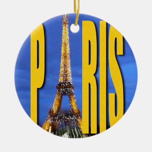 Eiffel Tower Paris Frankrijk Keramisch Ornament (Voorkant)