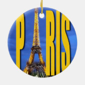 Eiffel Tower Paris Frankrijk Keramisch Ornament (Achterkant)