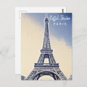 Eiffel Tower Paris Frankrijk Landmark Briefkaart (Voorkant / Achterkant)