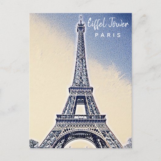 Eiffel Tower Paris Frankrijk Landmark Briefkaart (Voorkant)