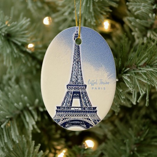 Eiffel Tower Paris Frankrijk Landmark Keramisch Ornament (Boom)