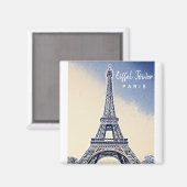 Eiffel Tower Paris Frankrijk Landmark Magneet (Voorkant / Achterkant)