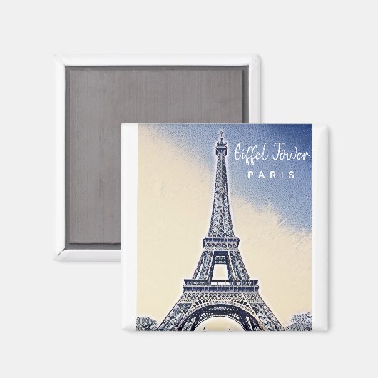 Eiffel Tower Paris Frankrijk Landmark Magneet (Voorkant / Achterkant)