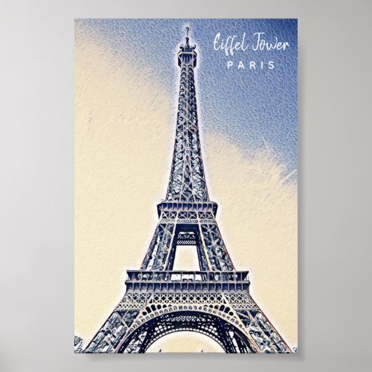 Eiffel Tower Paris Frankrijk Landmark Poster (Voorkant)