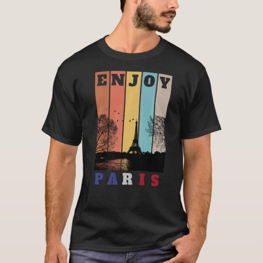 Eiffel Tower Paris Frankrijk  Mannen Vrouwen T-shirt (Voorkant)