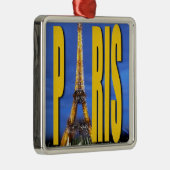 Eiffel Tower Paris Frankrijk Metalen Ornament (Rechts)