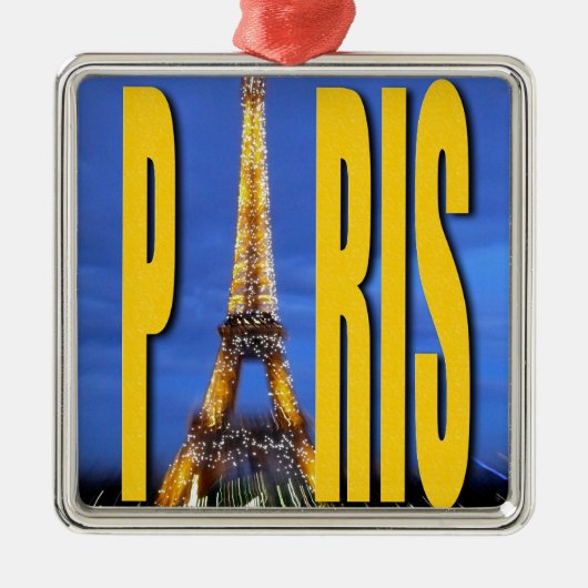 Eiffel Tower Paris Frankrijk Metalen Ornament (Voorkant)