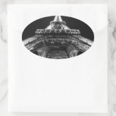 Eiffel Tower Paris Frankrijk Ovale Sticker (Tas)