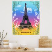 eiffel-tower-paris-frankrijk poster (Keuken)