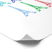 Eiffel Tower Paris Frankrijk Poster (Hoek)