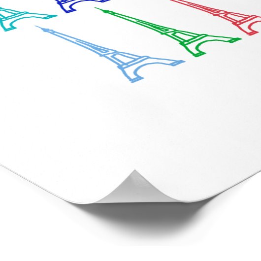 Eiffel Tower Paris Frankrijk Poster (Hoek)