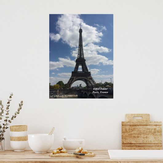 Eiffel Tower Paris Frankrijk Poster (Keuken)