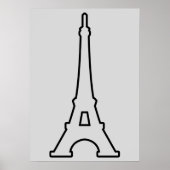 Eiffel Tower Paris Frankrijk Poster (Voorkant)