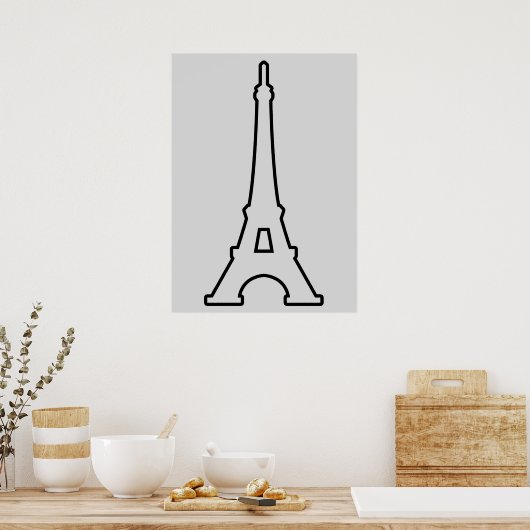Eiffel Tower Paris Frankrijk Poster (Keuken)
