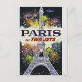 Eiffel Tower Paris Frankrijk Poster voor reizen Briefkaart (Voorkant)