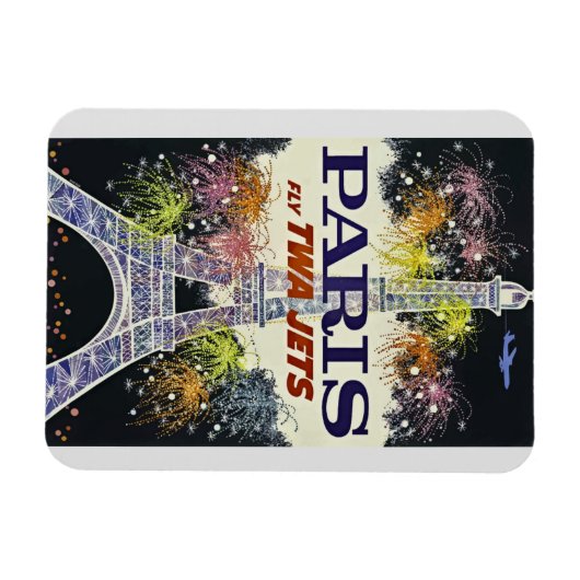 Eiffel Tower Paris Frankrijk Poster voor reizen Magneet (Horizontaal)