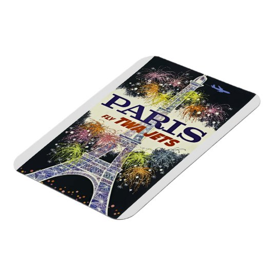 Eiffel Tower Paris Frankrijk Poster voor reizen Magneet (Linkerzijde)