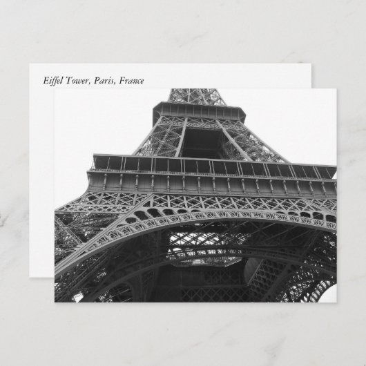 Eiffel Tower Paris Frankrijk Reis Briefkaart (Voorkant / Achterkant)