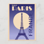 Eiffel Tower Paris Frankrijk Retro Briefkaart (Voorkant)