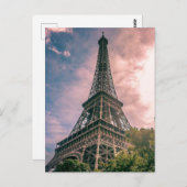 Eiffel Tower Paris Frankrijk Schilderachtig Foto B Briefkaart (Voorkant / Achterkant)