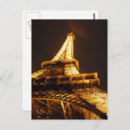 Eiffel Tower Paris Frankrijk - Springtime Vacation Briefkaart (Voorkant / Achterkant)