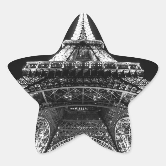 Eiffel Tower Paris Frankrijk Ster Sticker (Voorkant)