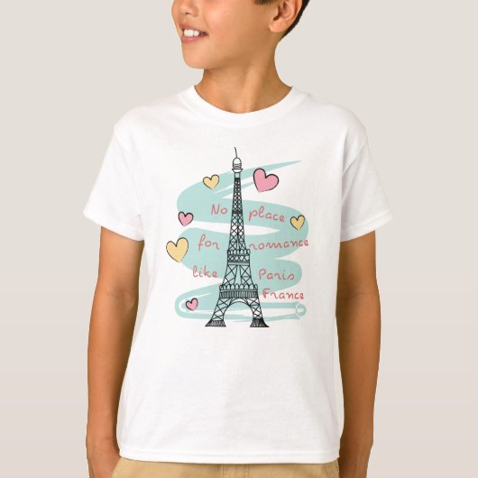 Eiffel Tower Paris Frankrijk T-shirt (Voorkant)
