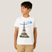 Eiffel Tower Paris Frankrijk T-shirt (Voorkant volledig)