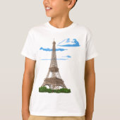 Eiffel Tower Paris Frankrijk T-shirt (Voorkant)