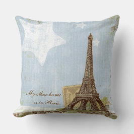 Eiffel Tower Paris - Frankrijk - Throw Kussen