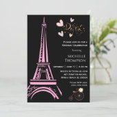 Eiffel Tower Paris Frankrijk Verkennende uitnodigi Kaart (Staand voorkant)