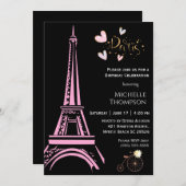 Eiffel Tower Paris Frankrijk Verkennende uitnodigi Kaart (Voorkant / Achterkant)