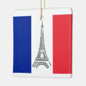 Eiffel Tower Paris, Frans Theme Kerstannament Keramisch Ornament (Links)