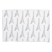 Eiffel Tower Paris Franse Waterverf Doodle Pillow Kussensloop (Voorkant)