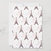 Eiffel Tower Paris geboorte Party Girl Kaart (Achterkant)