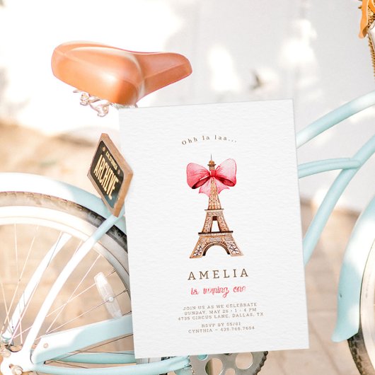 Eiffel Tower Paris geboortedag Kaart