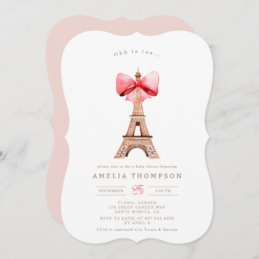 Eiffel Tower Paris geboortedag Kaart (Voorkant / Achterkant)