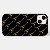 Eiffel Tower Paris Gedekte zwarte Hoesje-Mate iPho Case-Mate iPhone Case (Achterkant (horizontaal))